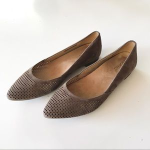 Vionic Posey Taupe Suede Flat Shoes